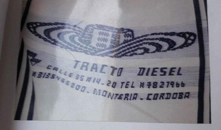 Bordado de sombrero vueltiao en hamaca hecho por Nelcy de Corena.